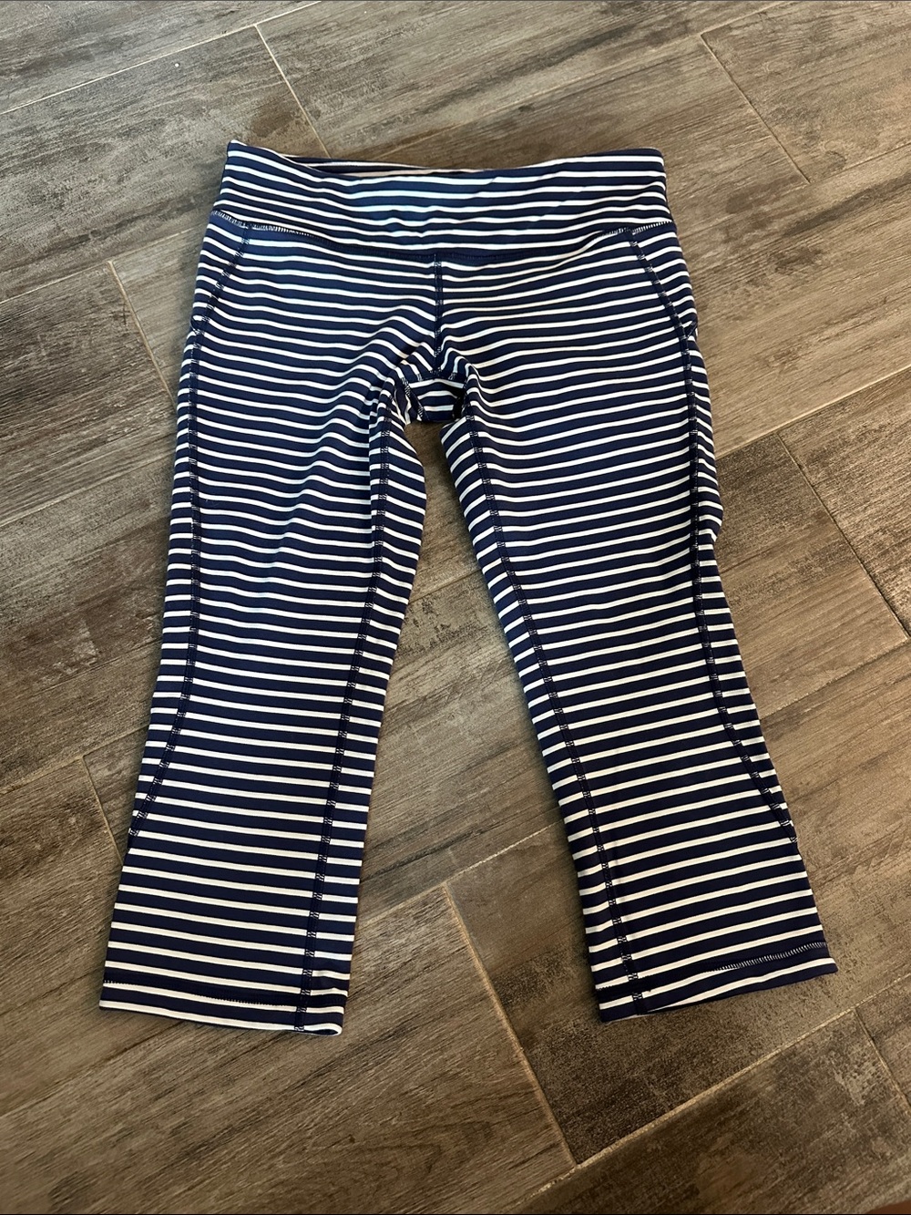 New Balance for J.Crew striped low rise cropped leggings sz M